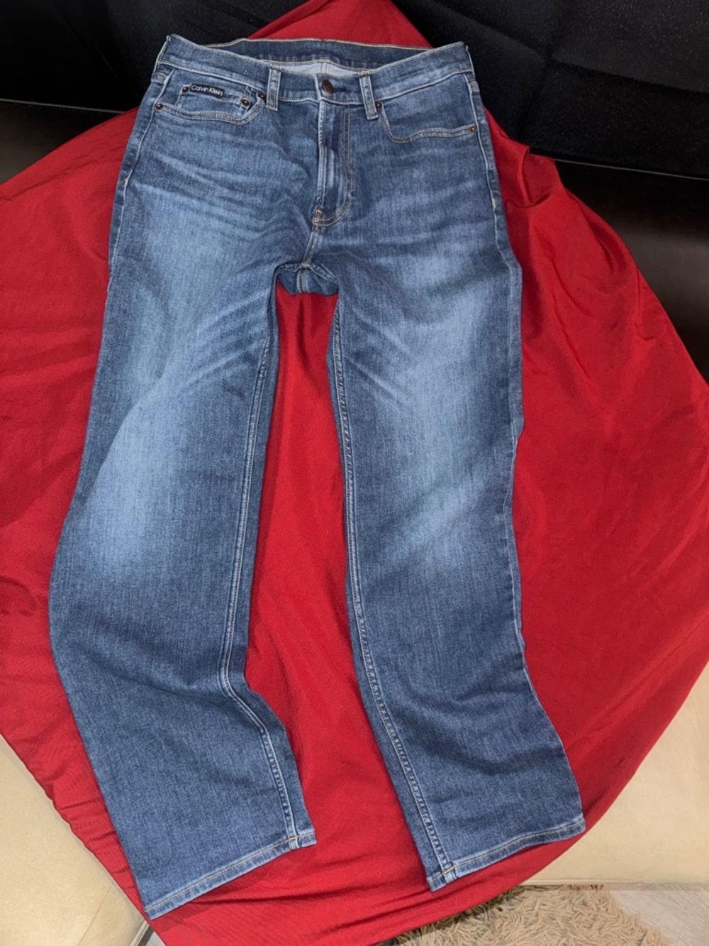 Calvin Klein Jeans Medium Blue Straight Leg Denim